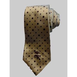Countess Mara Neck Tie Yellow Silk Tie 54"‎ x 3.75" 1638 DAMAGE